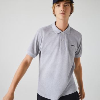 Lacoste Marl Fabric L.12.12 Polo - Polo Pánské Šedé | CZ-tZNuiS